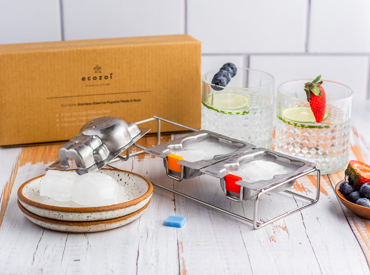 Stainless Steel Popsicle Molds, 3 Cat Shaped Molds with Steel Sticks