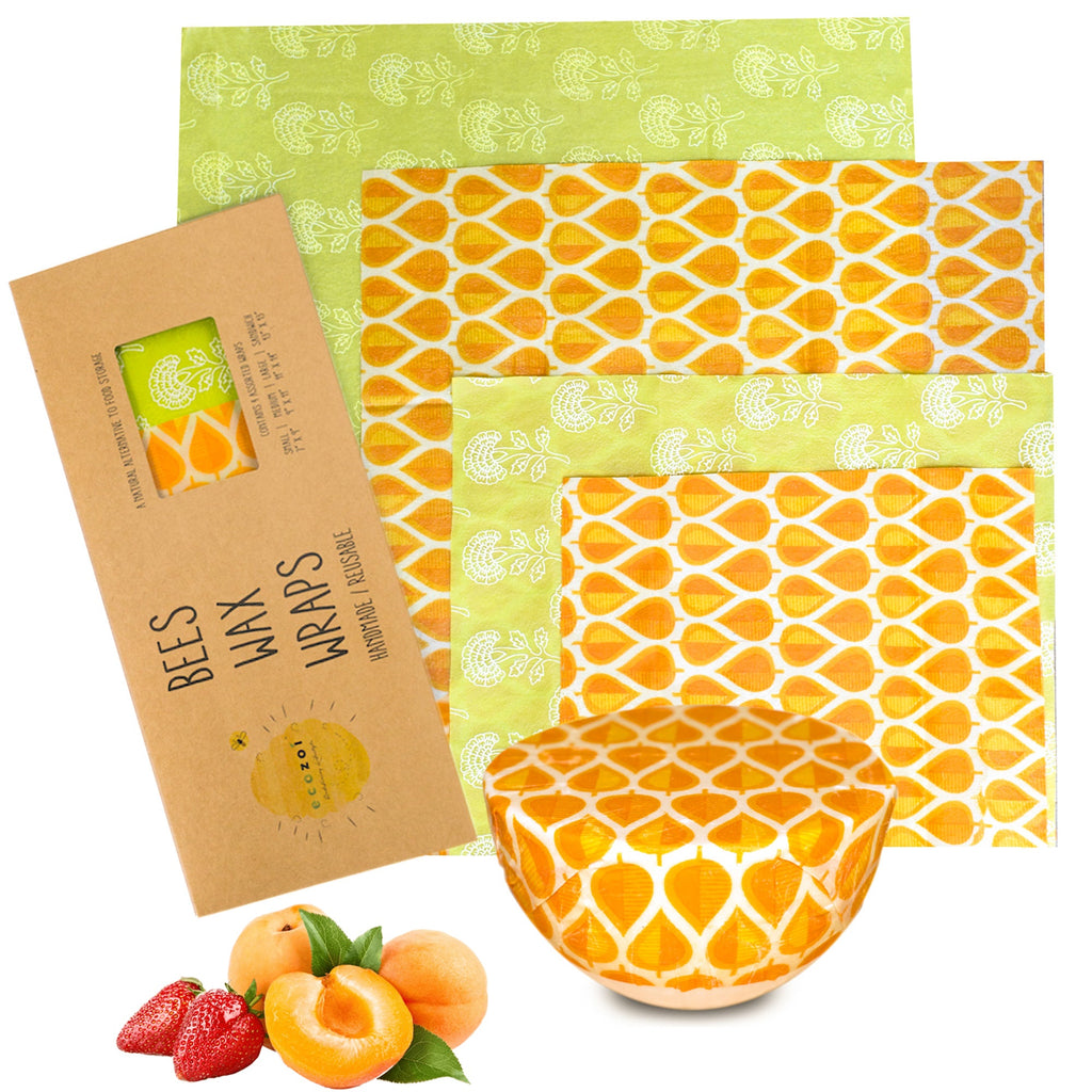 BeesWax Food Wraps, Reusable 4 Pack