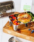 Stainless Steel Leak-Proof Lunch Box, 2 Compartment, 50 oz