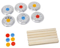 30 Reusable Bamboo Sticks + 6 Lids + 12 Silicone Seals - for Inland Loom Round Popsicle Molds