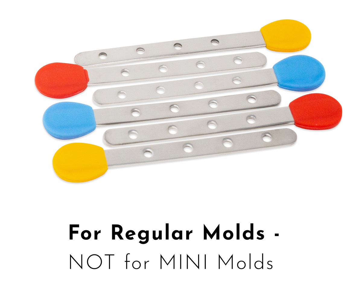 6 Reusable Stainless Steel Sticks - for Inland Loom Square and Round Popsicle Molds