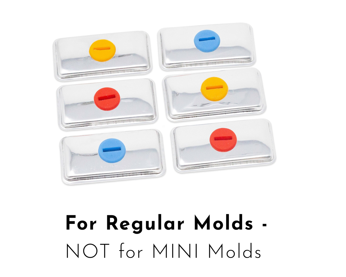 Lids for Square Popsicle Molds with Steel and Bamboo Sticks