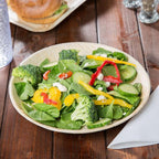 Disposable Dinner Plates, 12" Round Palm Leaf Plates for Charcuterie, 25 Pack