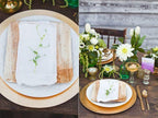 Disposable Dinner Plates, 12" Round Palm Leaf Plates for Charcuterie, 25 Pack