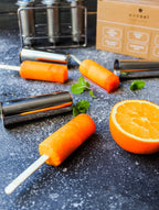 Inland Loom Stainless Steel Popsicle Molds with Sticks, Round & Reusable, Bamboo, Ice Cream Bars