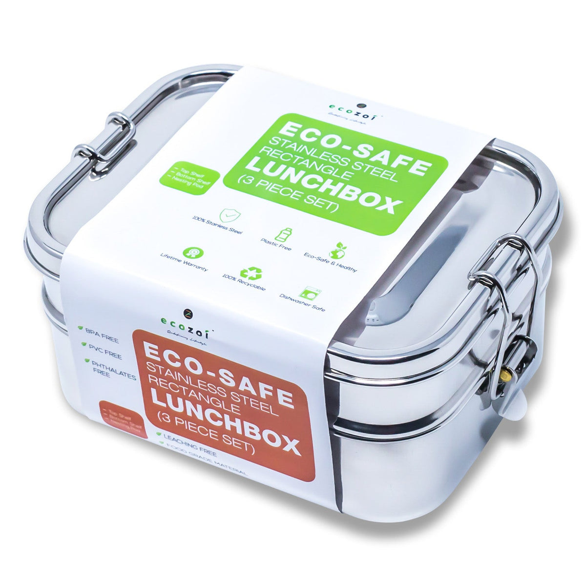 Stainless Steel Lid for 1 Tier 24 Oz, 2 Tier 60 Oz, 3 Tier 75 Oz, and 3 Compartment 24 Oz Lunch Boxes
