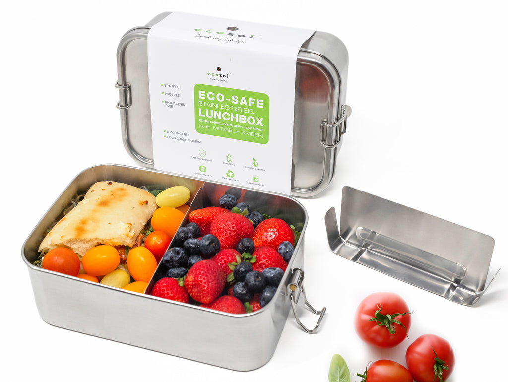 Stainless Steel Lid for 1 Tier 60 Oz Lunch Box with Removable Divider