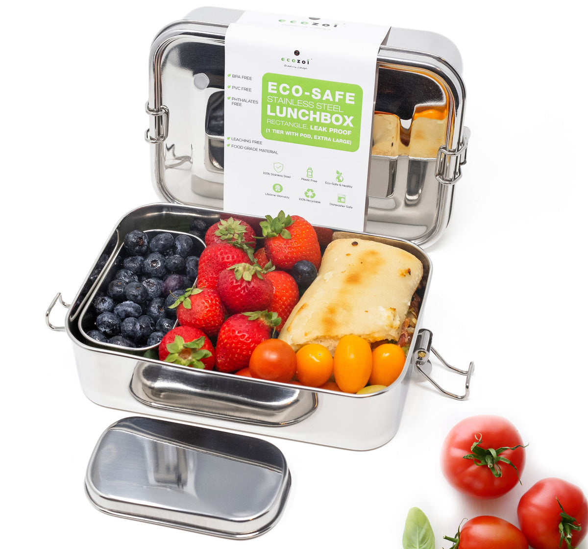Stainless Steel Lid for 1 Tier 50 Oz, and 60 Oz Lunch Boxes