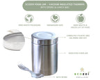Inland Loom Stainless Steel Thermos Food Jar, Insulated Container with Spork and Lunch Bag, 12 oz