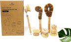 Inland Loom Kitchen Brush Set, Vegetable Dish Scrub Brush, Plant-Based, Multi-Purpose 6 Piece