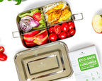 Stainless Steel Leak-Proof Bento Lunch Box, 4-Compartment, 50 oz