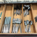 Bamboo Drawer Organizer Dividers, Expandable, Set of 6