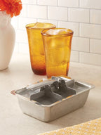 Inland Loom Stainless Steel Ice Trays for Freezer, 12 Large Cubes with Easy Release, 2 Pack