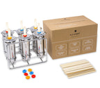 Inland Loom Stainless Steel Popsicle Molds with Sticks, Round & Reusable, Bamboo, Ice Cream Bars