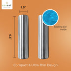 Stainless Steel Ice Packs For Lunch Bags and Coolers, 2 Pack Cylinder Shape